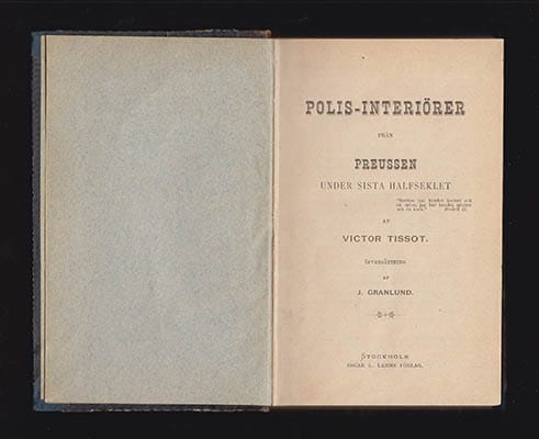 Victor Tissot : Polis-interiörer från Preussen under sista halfseklet