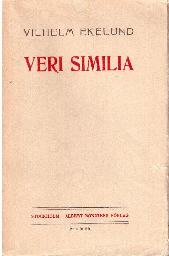 Vilhelm Ekelund : Veri Similia