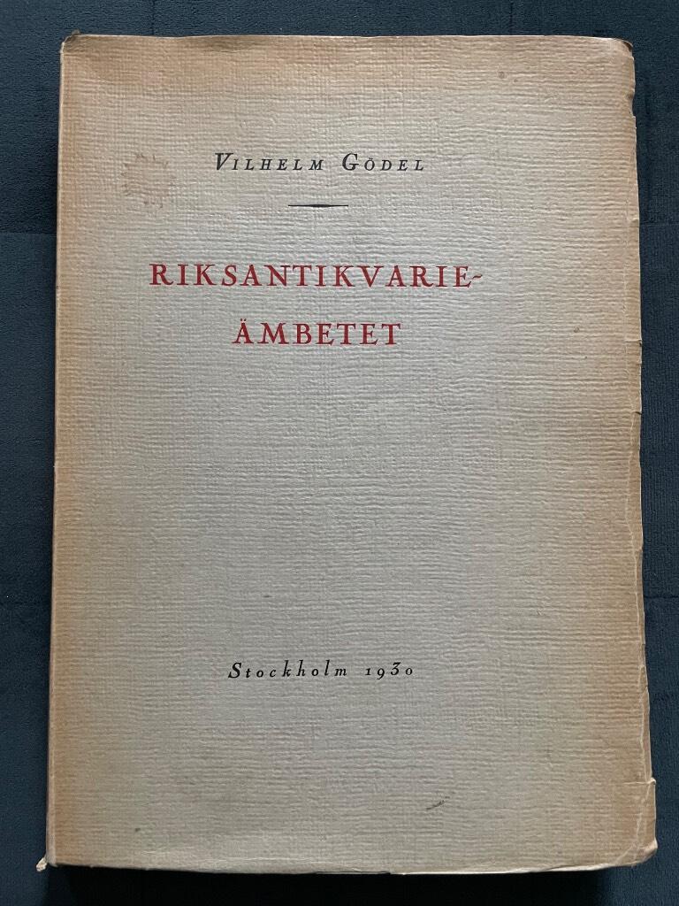 Vilhelm Gödel : Riksantikvarieämbetet