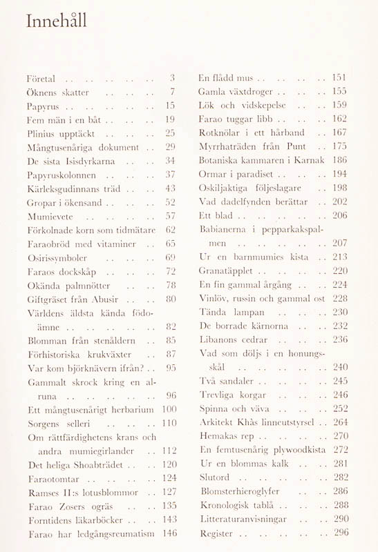 Vivi Laurent-Täckholm : Faraos blomster. En kulturhistorisk-botanisk skildring av livet i gamla Egypten byggd på verklighetens grundval och med bilder från de senaste årens grävningar