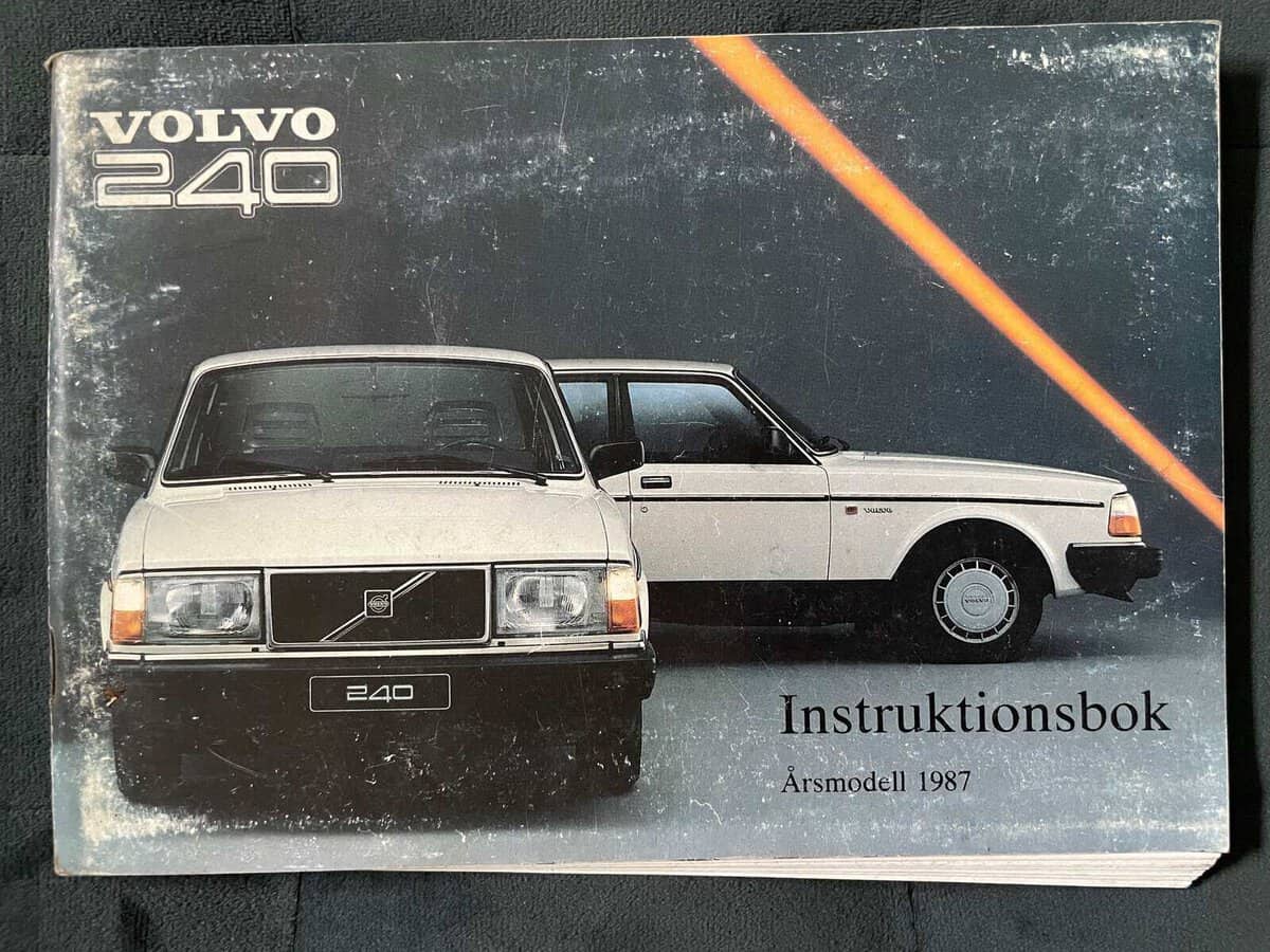 Volvo 240 Instruktionsbok 1987