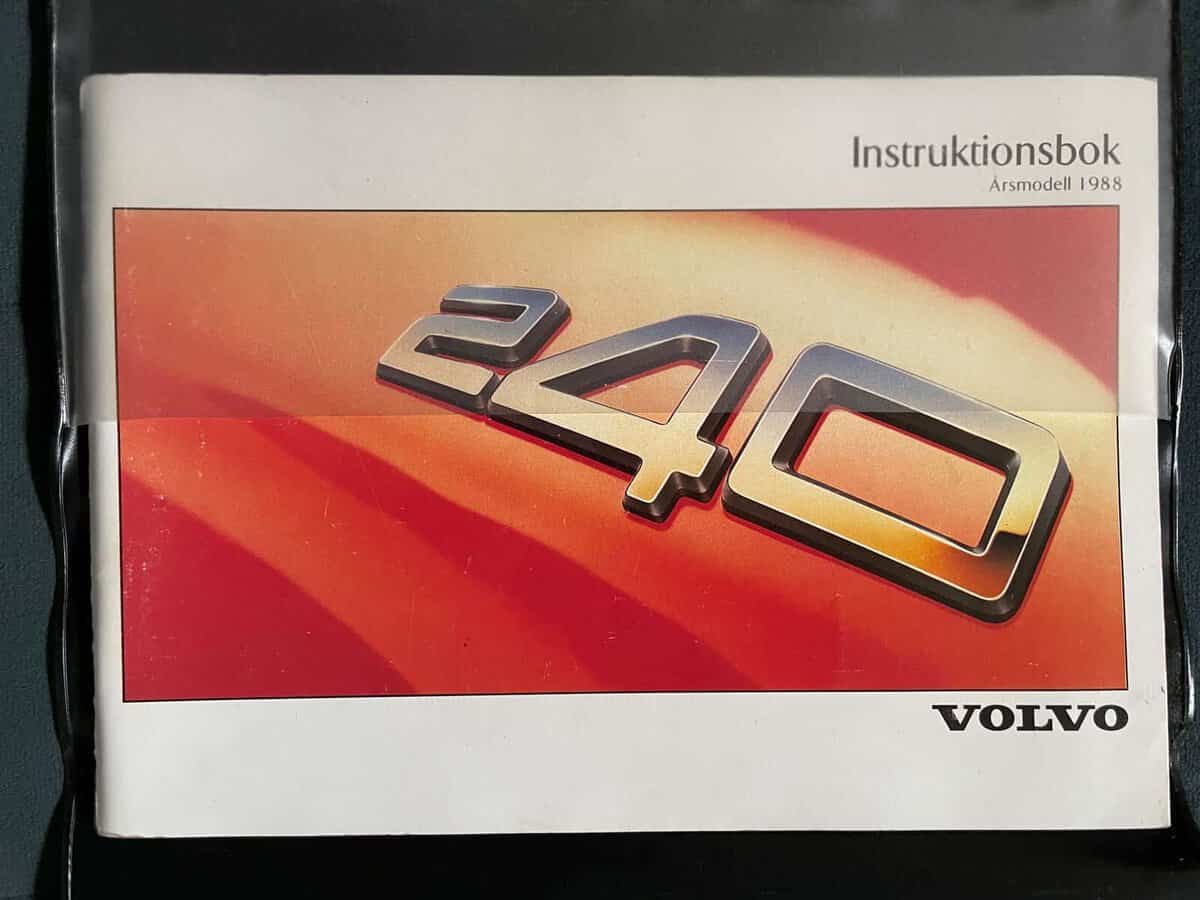 Volvo 240 Instruktionsbok 1988