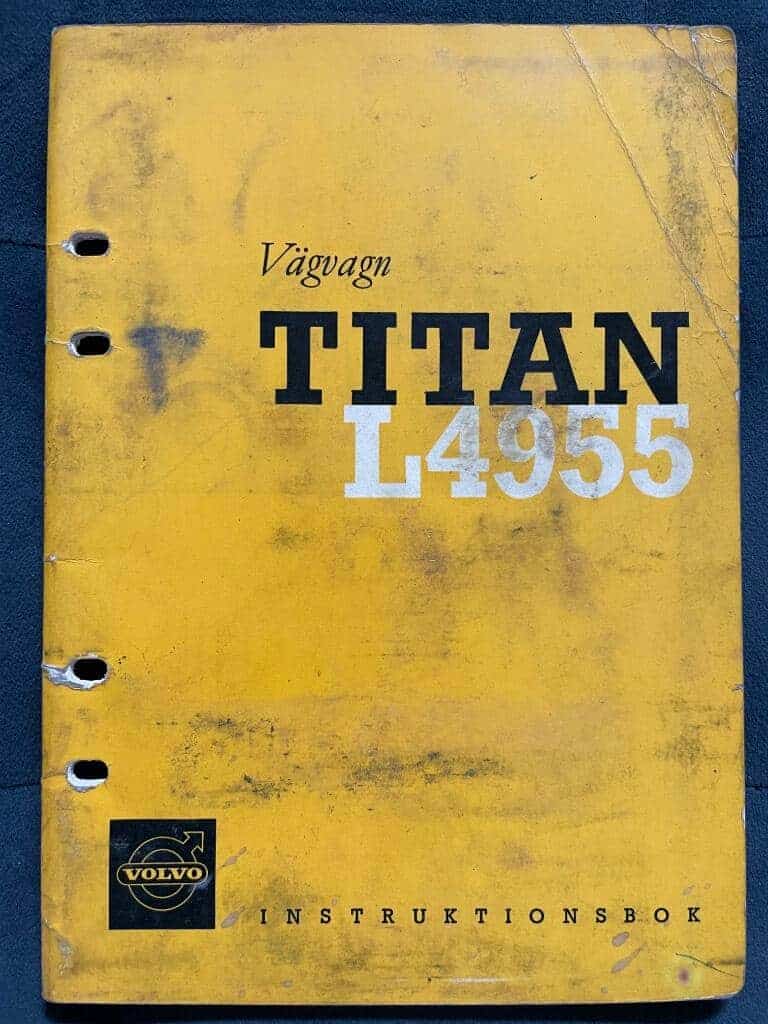 VOLVO Instruktionsbok Lastbil Vägvagn Titan L4955