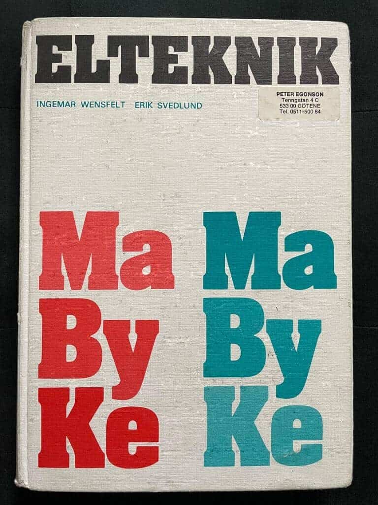 Wensfelt, B. Ingemar ; Svedlund, Erik : Elteknik
