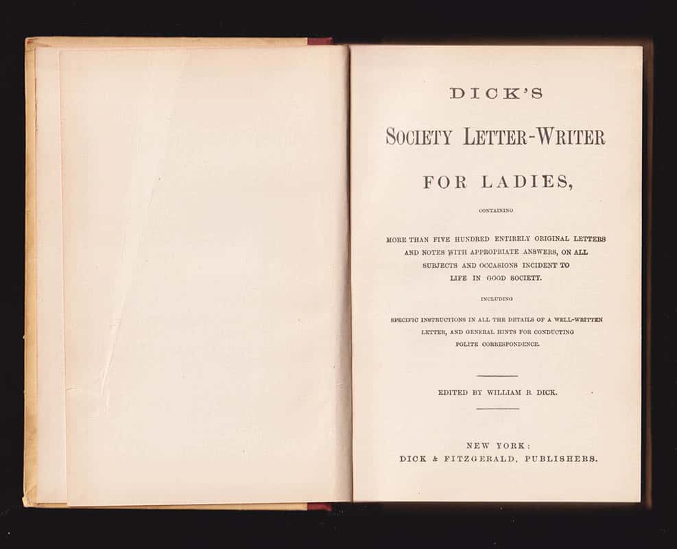 William B. . Dick : Dick's Letter-Writer For Ladies