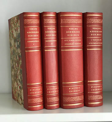 Winston Spencer Churchill : Världshändelser och krig 1-4 + Ett urval av brittiske premiärministerns tal. 1-2. (komplett)