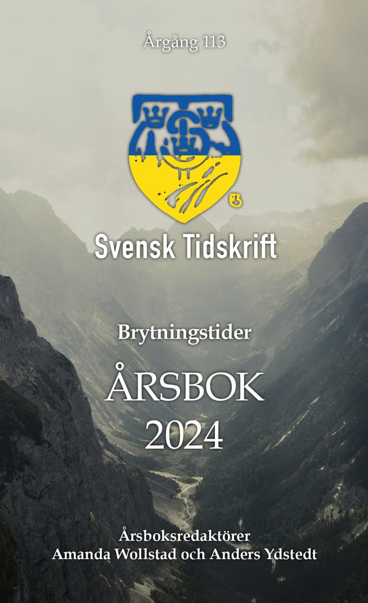Wollstad, Amanda ; Ydstedt, Anders ; Eriksson, Maria ; Hultåker, Örjan ; Andersson, Bengt-Ove ; Braw, Christian ; Ehrenkrona, Olof ; Johnson, Anders ; Neuding, Catta ; Fält, Mats ; Niklasson, Sten ; Hökmark, Gunnar ; Lakomaa, Erik ; Birro, Andreas ; Rudenstrand, Jacob ; Clerté, Pia ; Hamilton, Edward ; Mobrand, Erik ; Eklund, Johan ; Larsson, Johan P ; Hjort, Klas ; Gralvik, Ofer Maimon : Brytningstider Årsbok 2024
