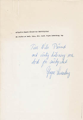 Yngve Levenskog : Själavård bland fångar och brottslingar. En studie av teol. lic., fil. kand. Yngve Levenskog, vg.