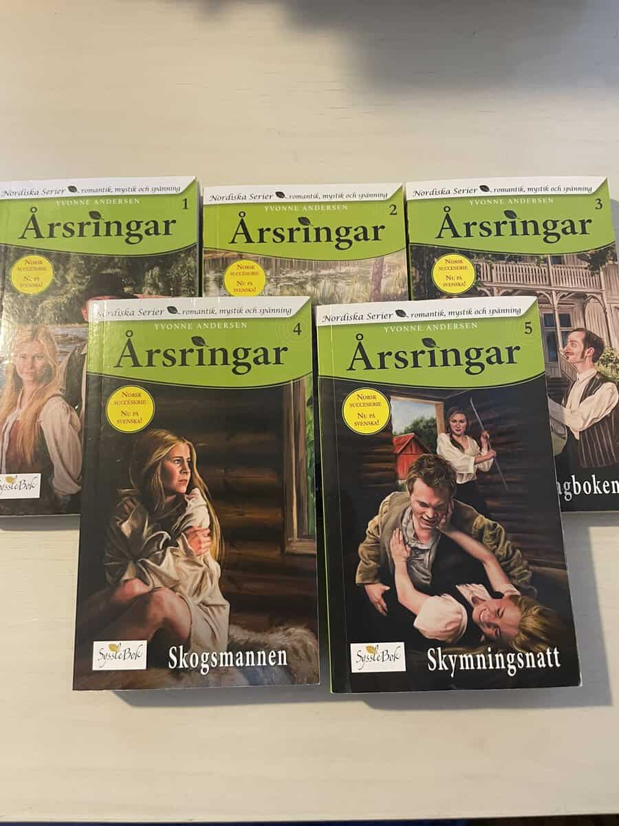 Yvonne Andersen : Årsringar 1-5 - Älvkungen - Myrullsommar - Dagboken - Skogsmannen - Skymningsnatt