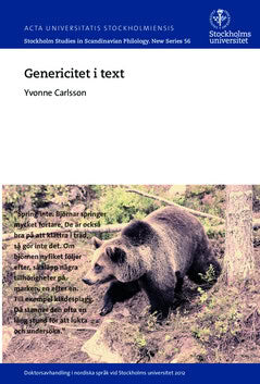 Yvonne Carlsson : Genericitet i text