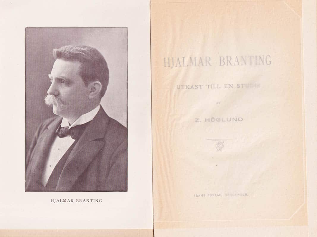Zeth Höglund : Hjalmar Branting