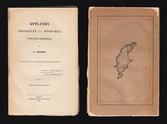 C. J. Bergman : Gotlands geografi och historia