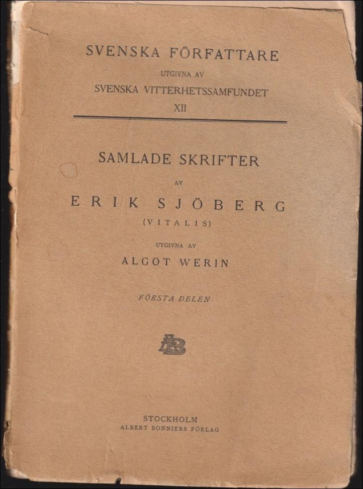 Erik Sjöberg : Samlade skrifter