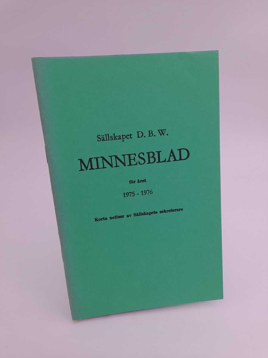 Sällskapet DBW minnesblad : 1975-76