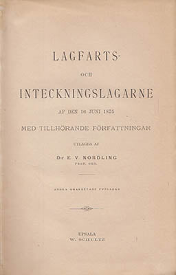 E. V. Nordling : Lagfarts-och