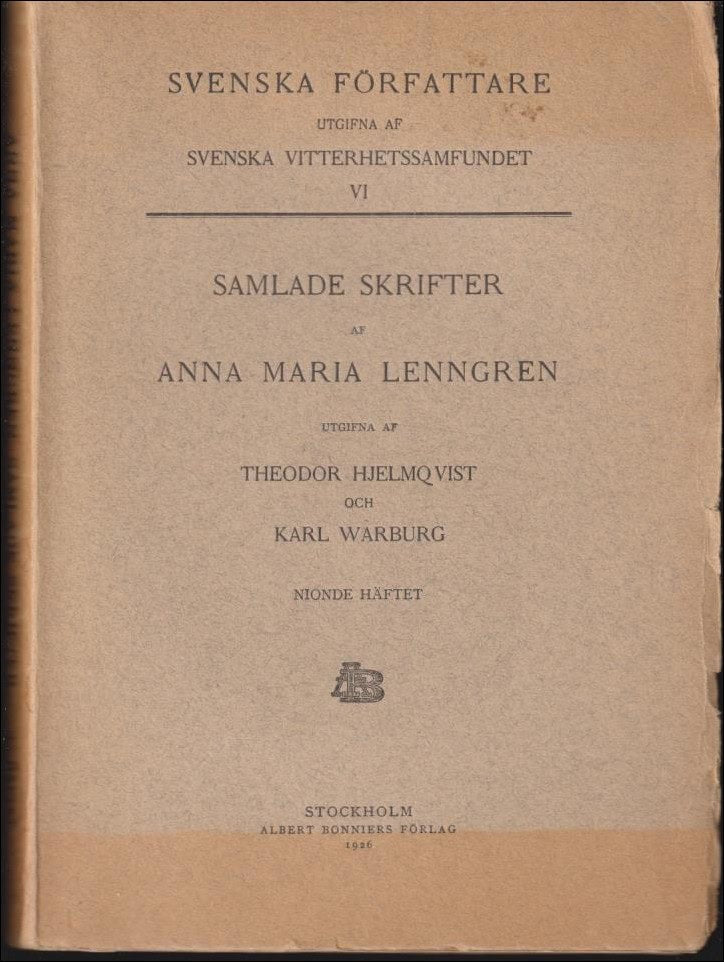 Anna Maria Lenngren : Samlade skrifter