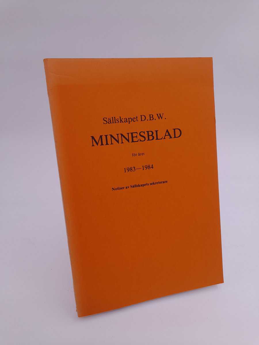 Sällskapet DBW minnesblad : 1983-1984