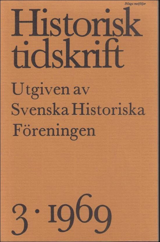 Historisk tidskrift : 1969 / 3