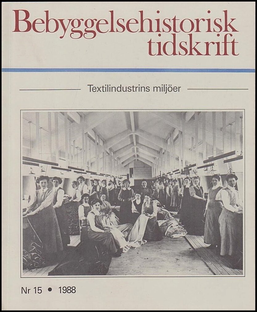 Bebyggelsehistorisk tidskrift : 1988 / 15