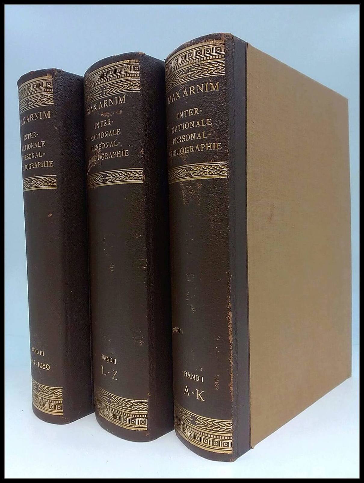 Max Arnim : Internationale personalbibliographie