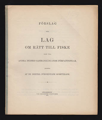 Förslag till lag om rätt till fiske