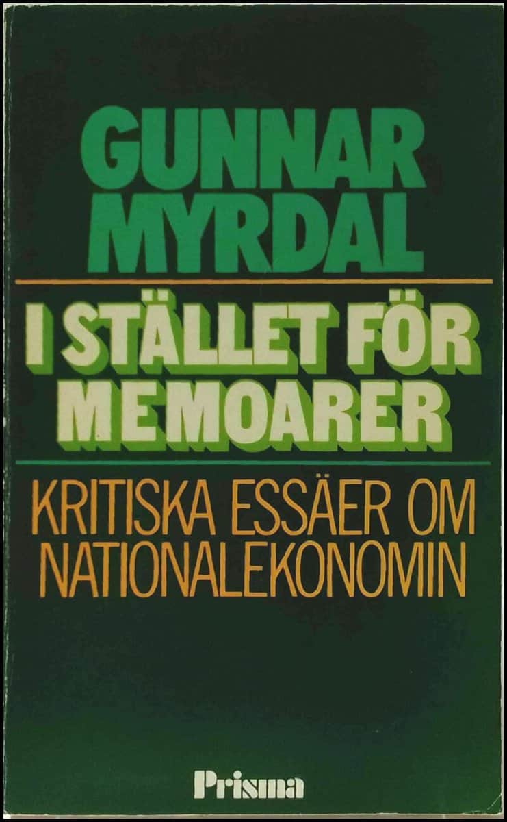 Gunnar Myrdal : I stället för memoarer