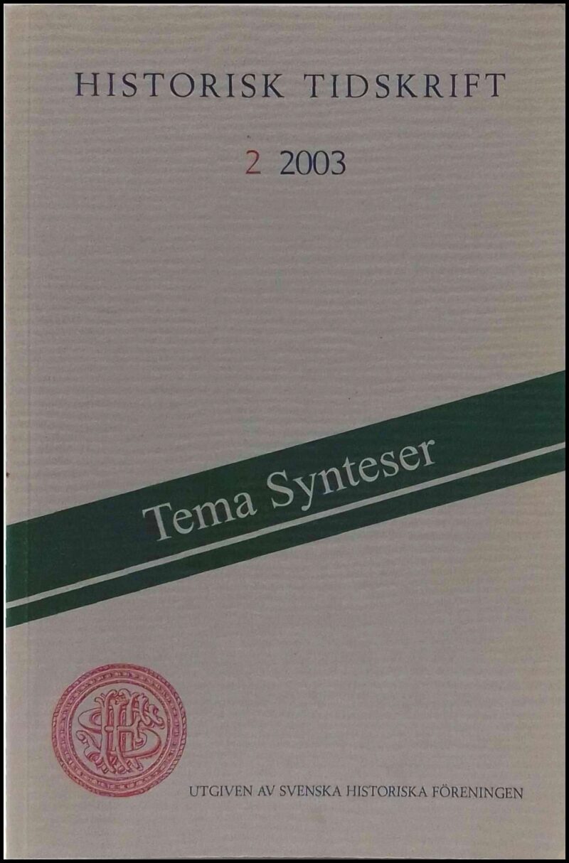 Historisk tidskrift : 2003 / 2