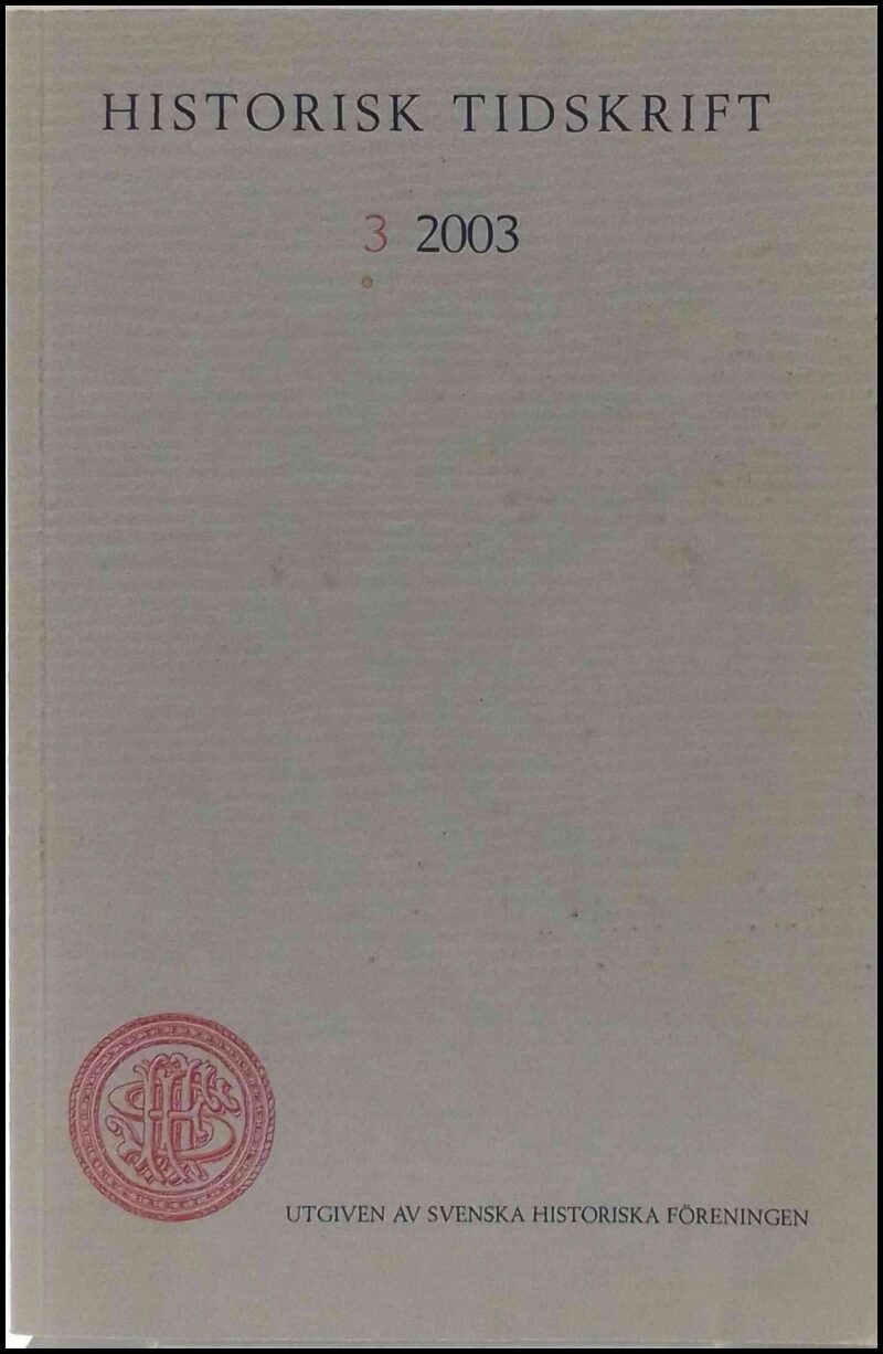 Historisk tidskrift : 2003 / 3