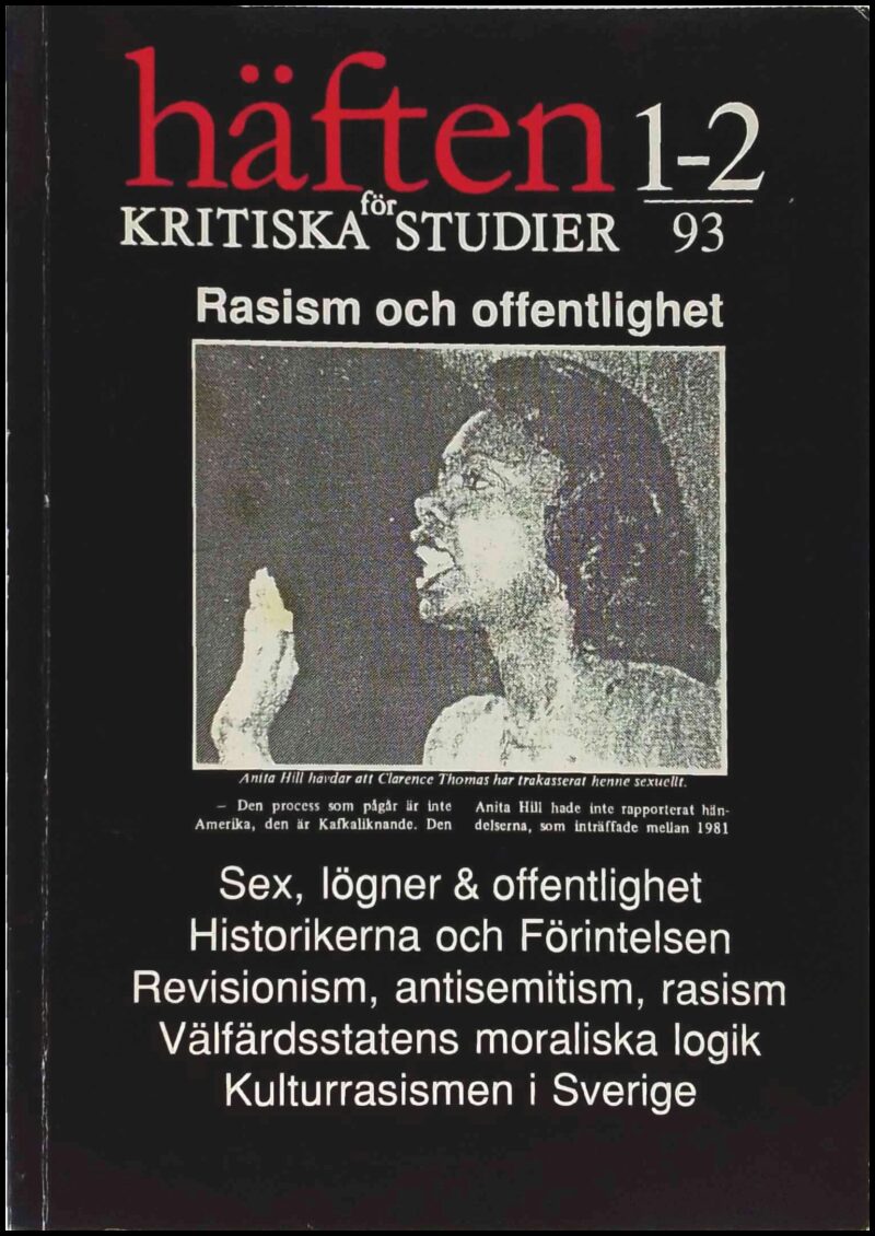 Häften för kritiska studier : 1993 / 1-2
