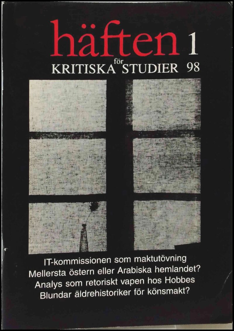 Häften för kritiska studier : 1998 / 1