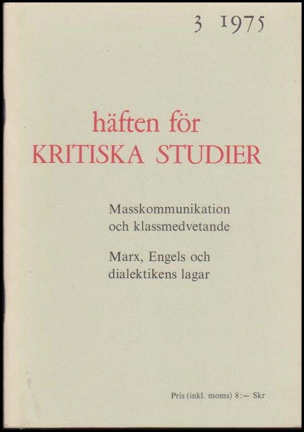 Häften för kritiska studier : 1975 / 3