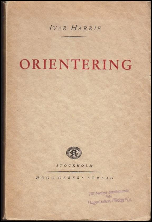 Ivar Harrie : Orientering