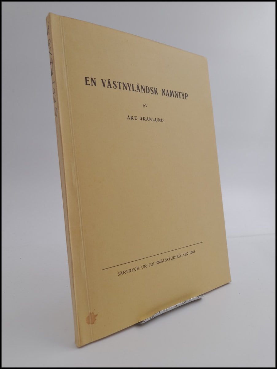 Åke Granlund : En västnyländsk namntyp