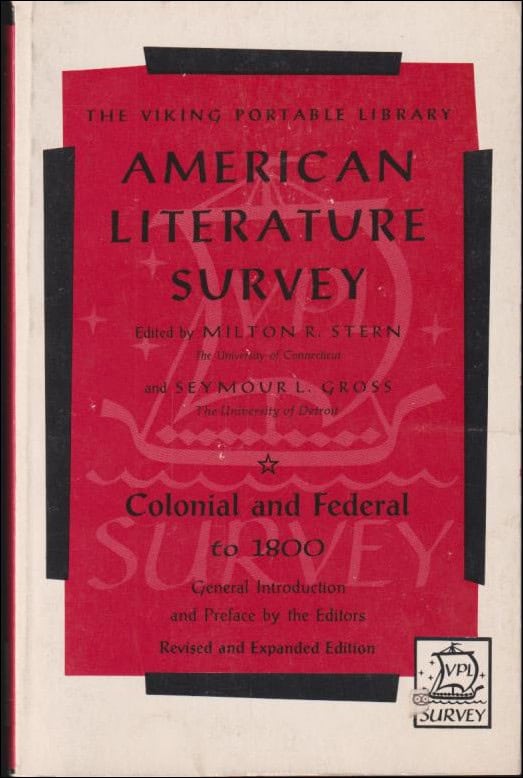 Milton R. Stern : American Literature Survey