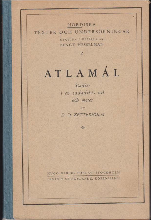 D. O. Zetterholm : Atlamál