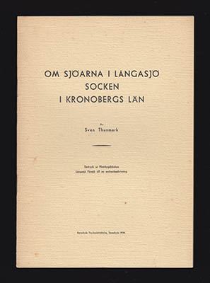 Sven Thunmark : Om sjöarna i Långasjö socken