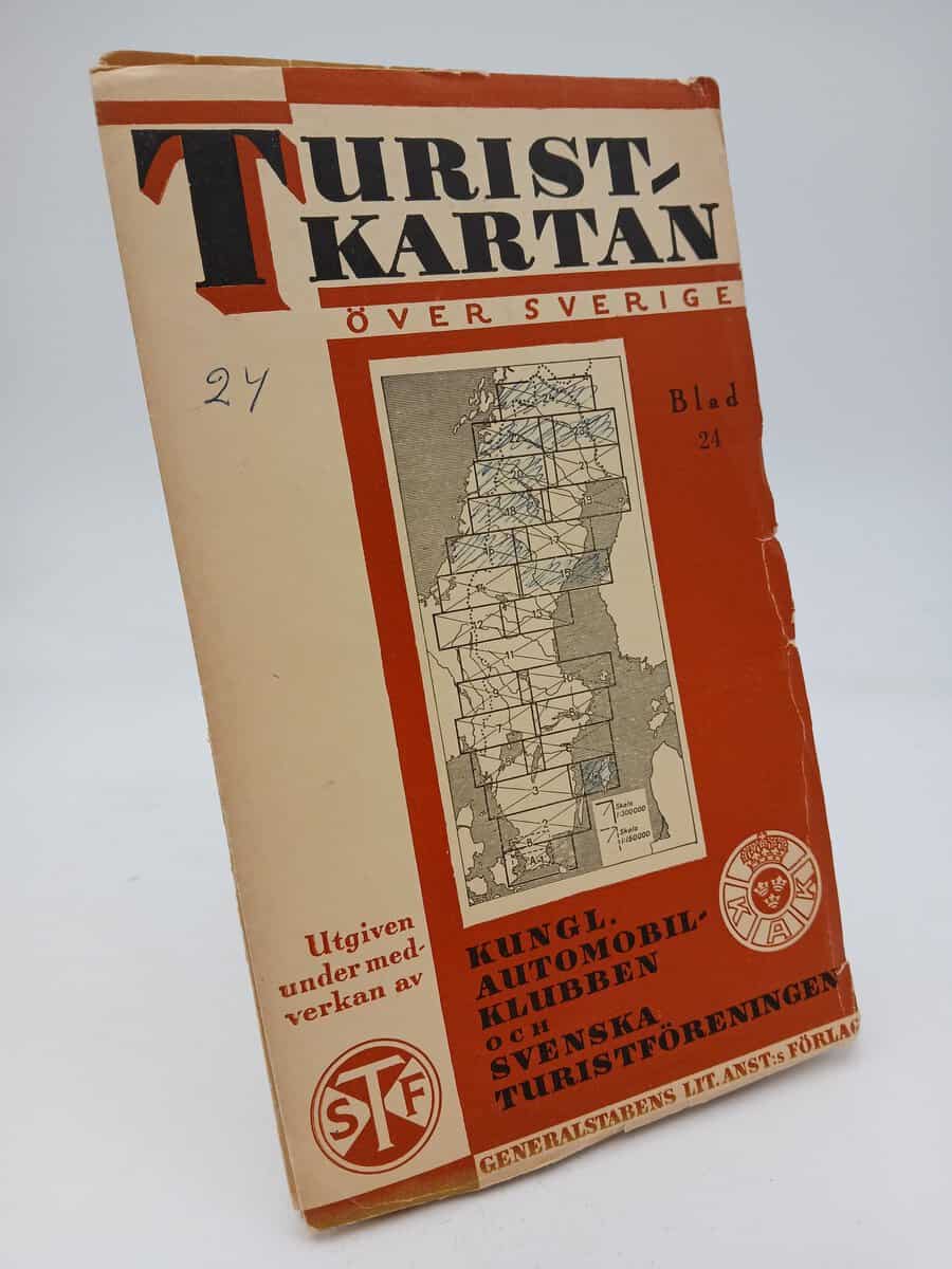 utgiven under medverkan av Kungl. automobilklubben och Svenska turistföreningen : Turistkartan över Sverige