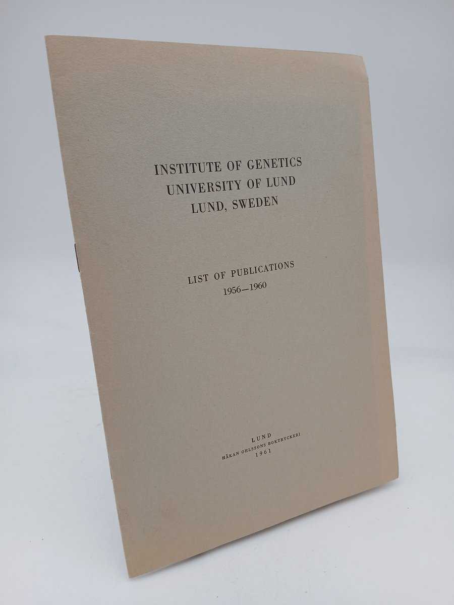 Institute of genetics, University of Lund, Lund, Sweden