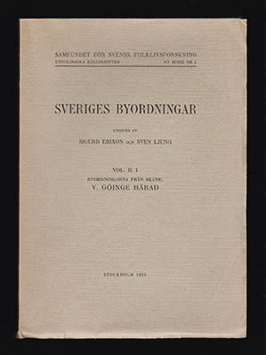 Erixon, Sigurd  ; Ljung, Sven : Sveriges byordningar