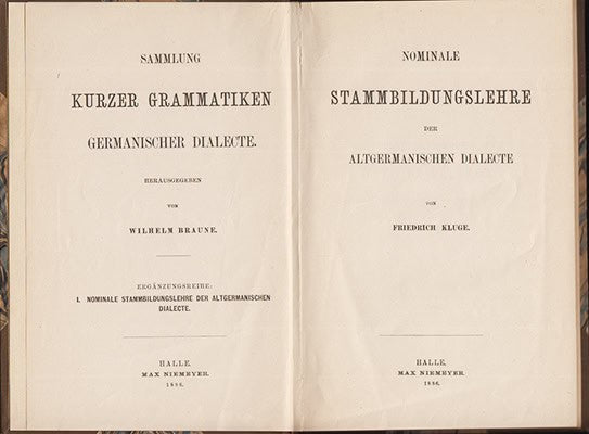 Friedrich Kluge : Nominale Stammbildungslehre
