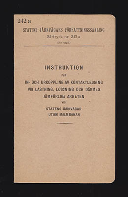 Statens Järnvägars Författningssamling : Instruktion