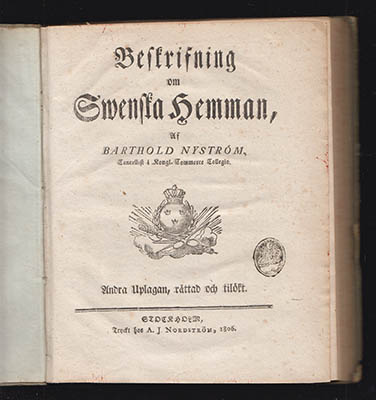 Barthold Nyström : Beskrifning om Swenska Hemman