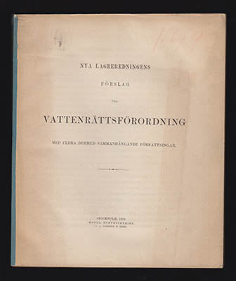 [Vattenrätt ; 1879] : Nya lagberedningens förslag