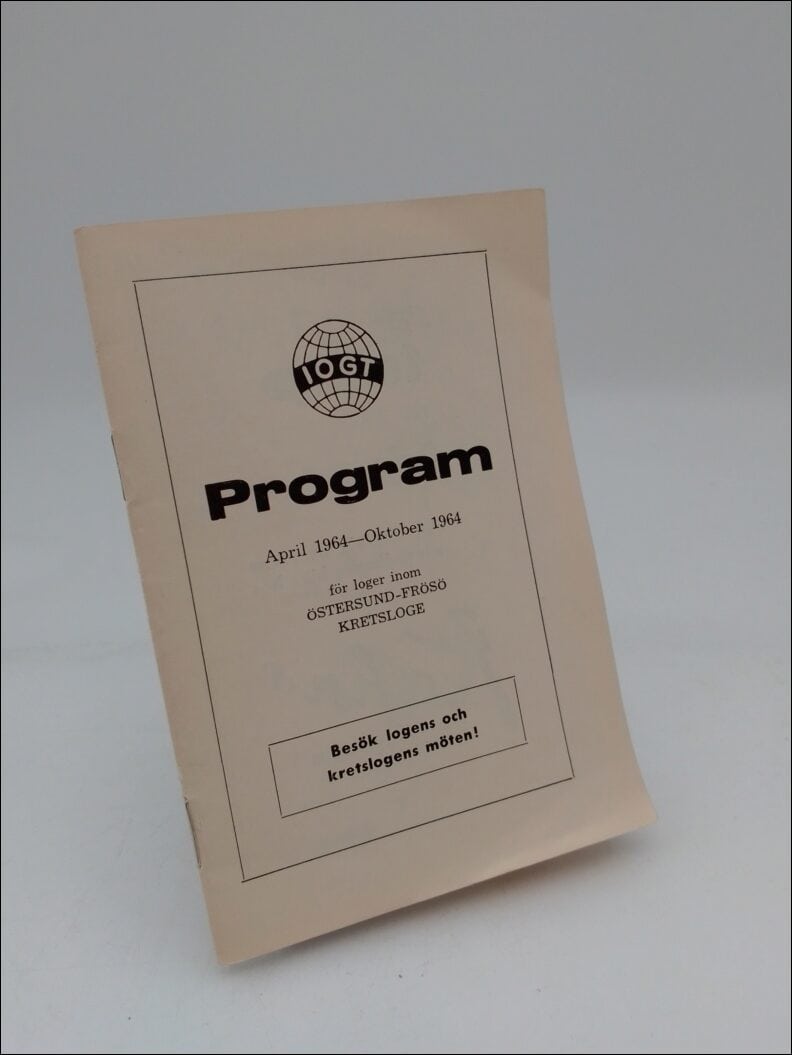IOGT : IOGT Program April 1964-Oktober 1964