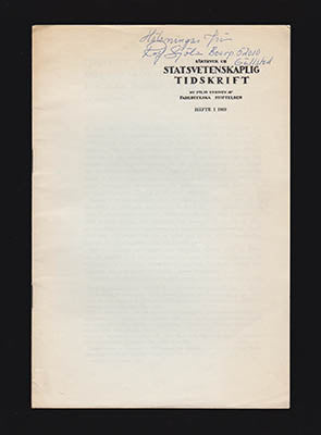 Rolf Sjölin : Politisk participation