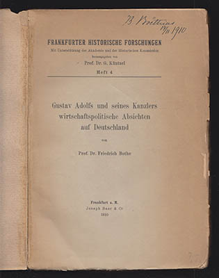 Fredrich Bothe : Gustav Adolfs und seines Kanzlers