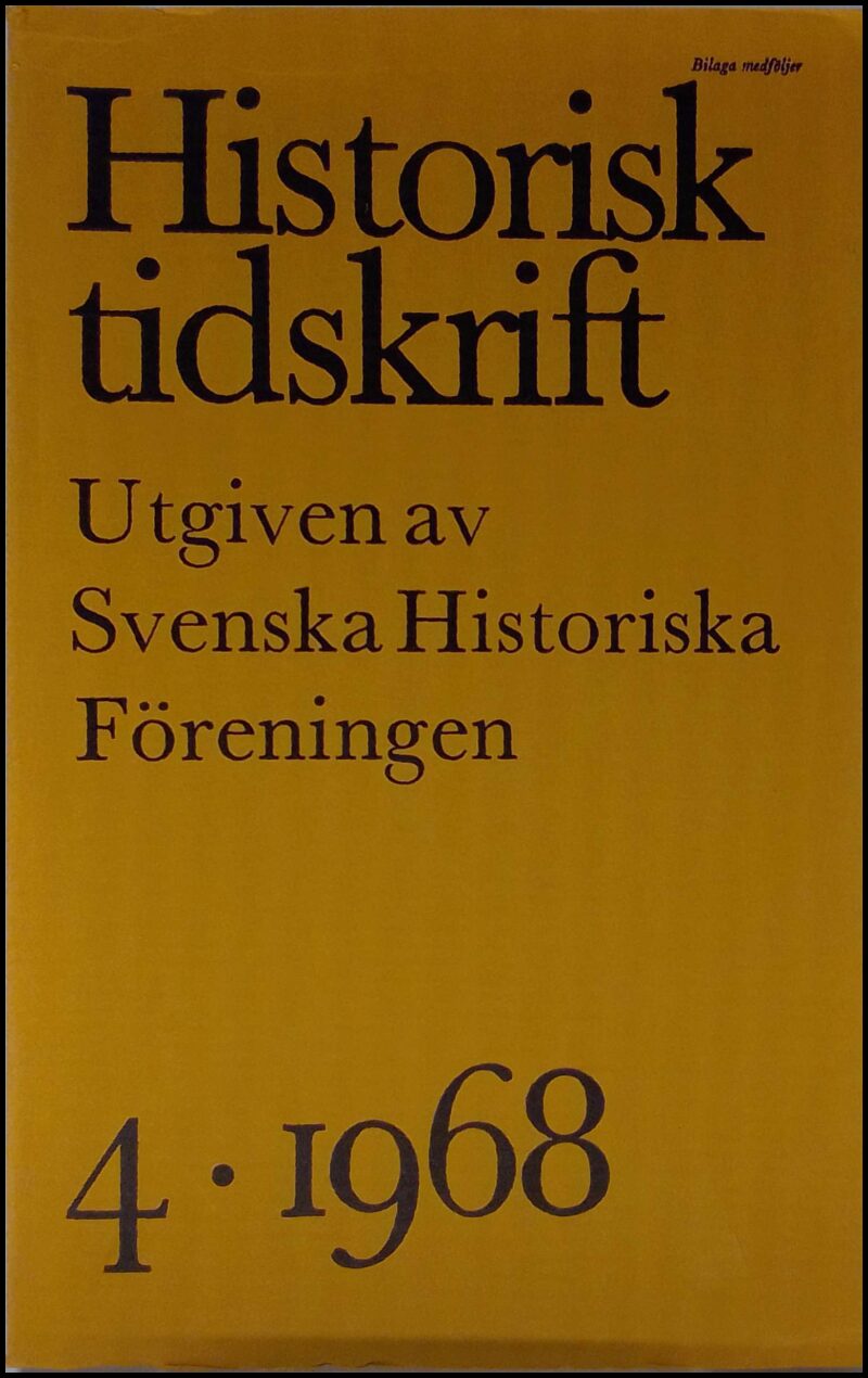Historisk tidskrift : 1968 / 4