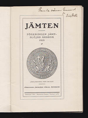 Anders Backman : Jämten 1913
