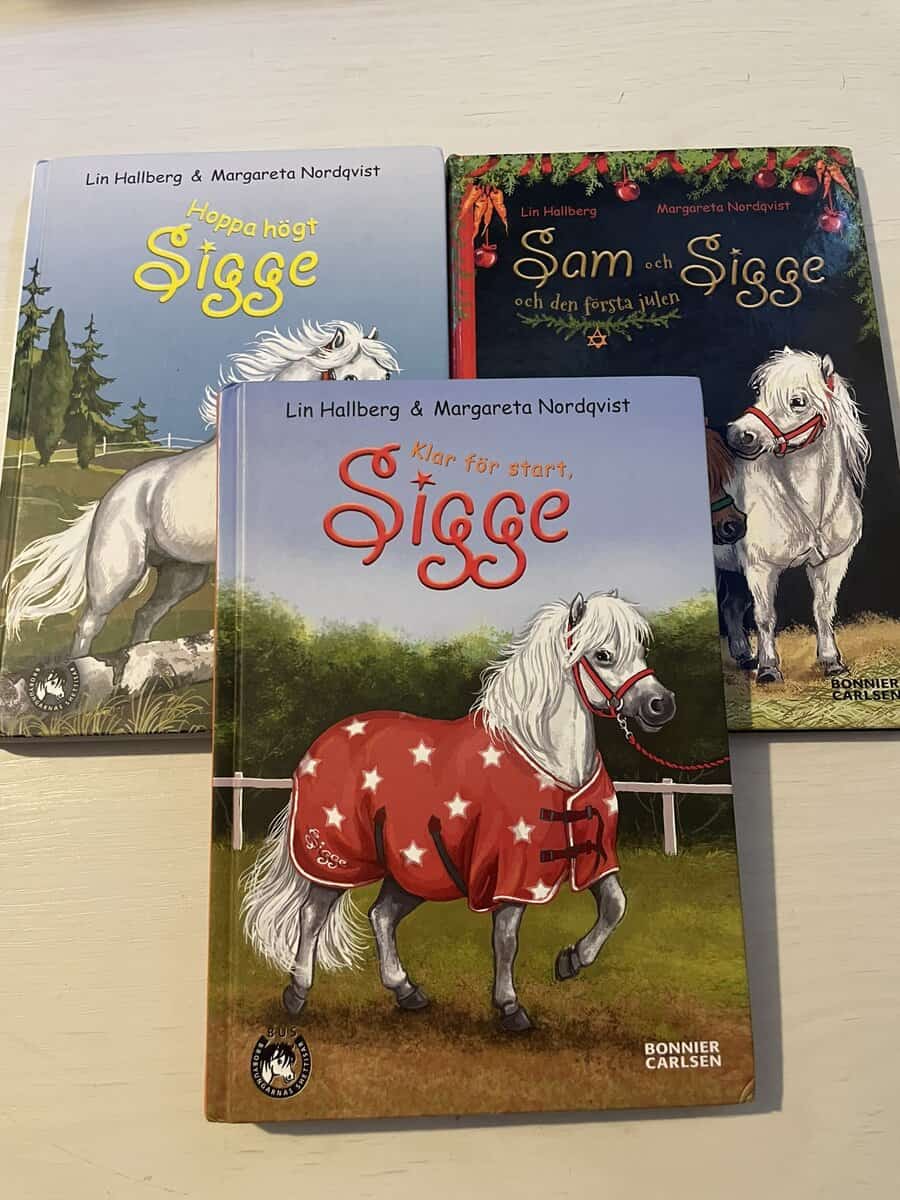 3x Sigge - Klar för start Sigge - Sam och Sigge och den första julen - Hoppa högt Sigge