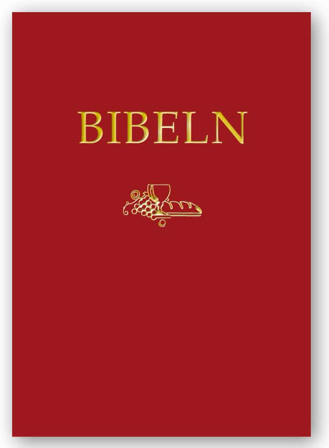 A4-bibel i storstil SFB15, röd skinnimitation